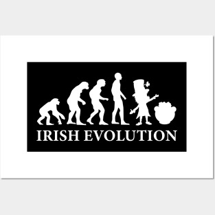 Irish Evolution Leprechaun Gold Funny Ireland Gift Posters and Art